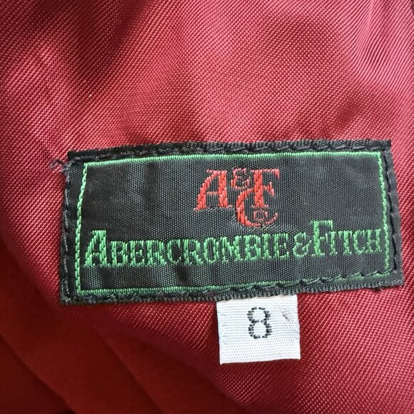 VTG Suede Maxi Dress Size 8 Medium Boho Western A&F Cowgirl Genuine Leather Red - Picture 3 of 13